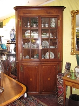 19th Century Inlaid Corner Cabinet